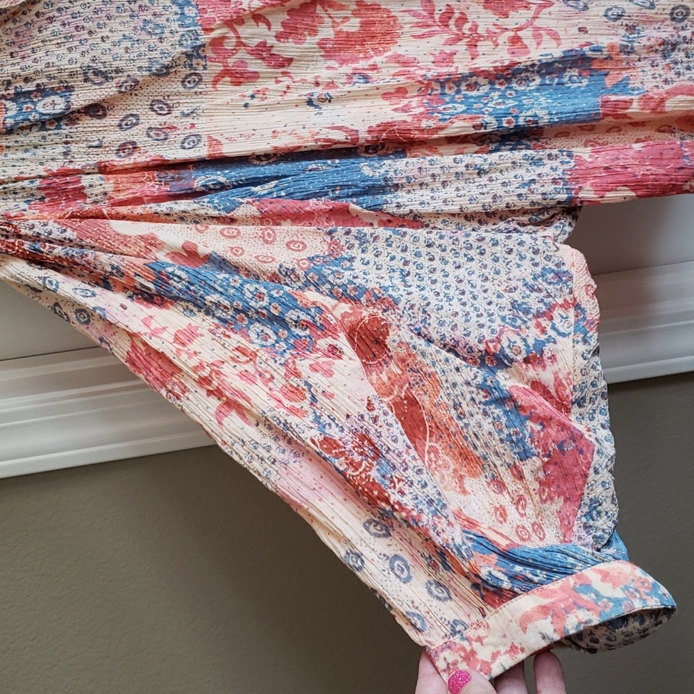 Anthropologie Multicolor Patchwork Blouse - image 3